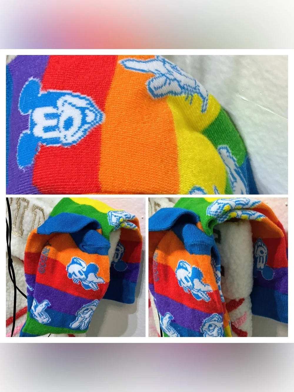 DISNEY MICKEY MOUSE COLORFUL LONG CREW SOCKS
